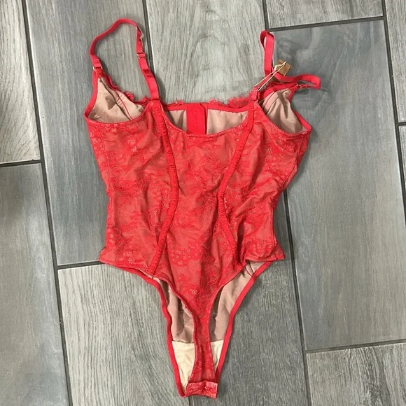 NWT SHAPELLX Lace Bodysuit Tummy Control Shapewear Backless Body Suits Thongs - Picture 8 of 9